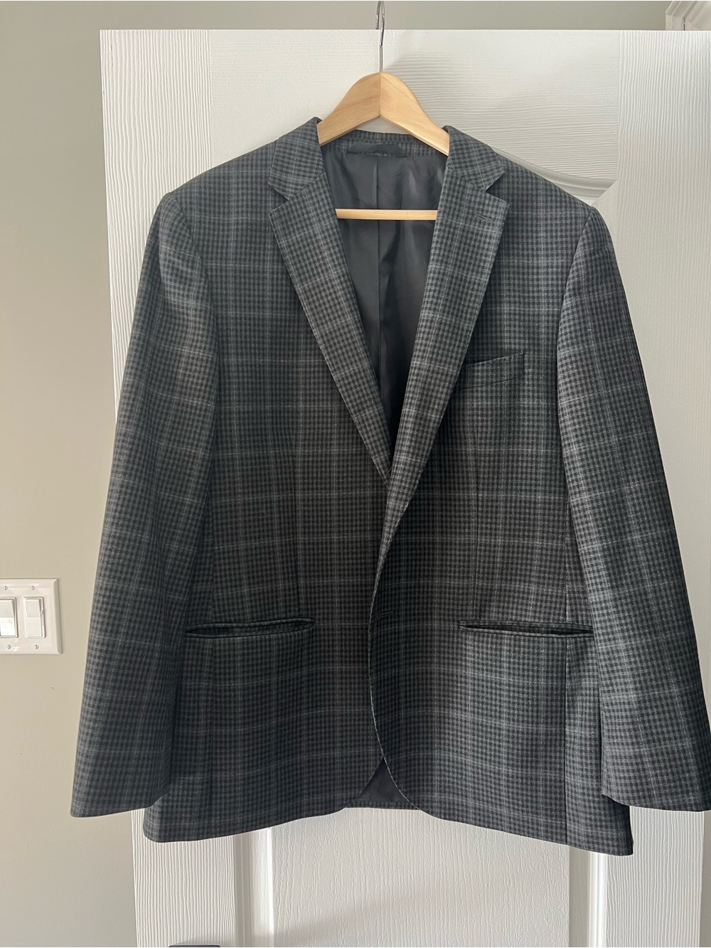 Haggar Gray Plaid Sport Coat Blazer